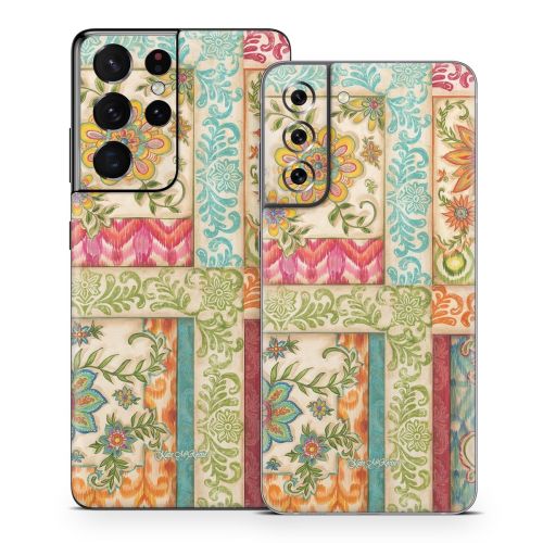 Ikat Floral Samsung Galaxy S21 Series Skin