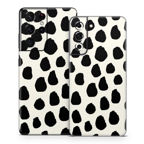 Inky Spots Cream Samsung Galaxy S21 Series Skin