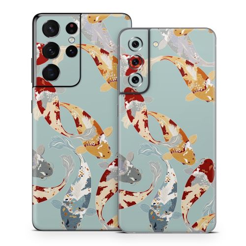 Koi Fish Pond Samsung Galaxy S21 Series Skin