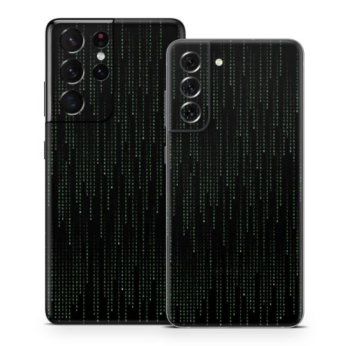 Matrix Style Code Samsung Galaxy S21 Series Skin