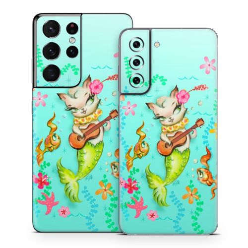 Merkitten with Ukelele Samsung Galaxy S21 Series Skin