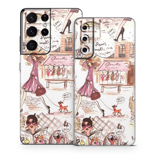 Paris Makes Me Happy Samsung Galaxy S21 Series Skin