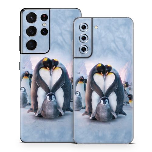 Penguin Heart Samsung Galaxy S21 Series Skin