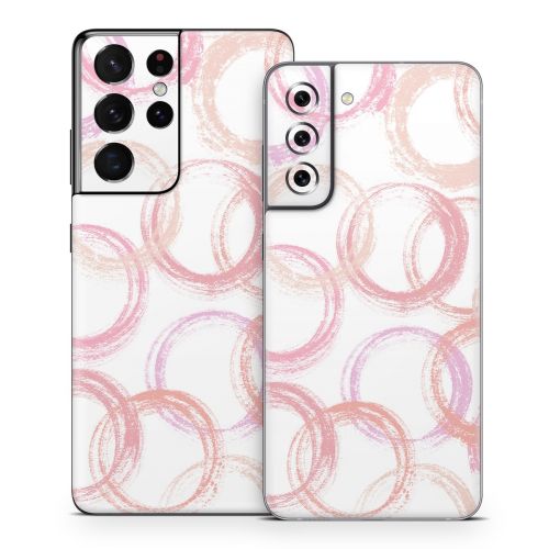 Pink Circles Samsung Galaxy S21 Series Skin