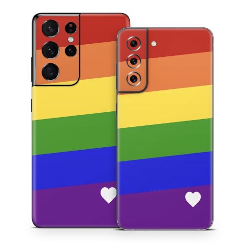 Rainbow Stripe Samsung Galaxy S21 Series Skin