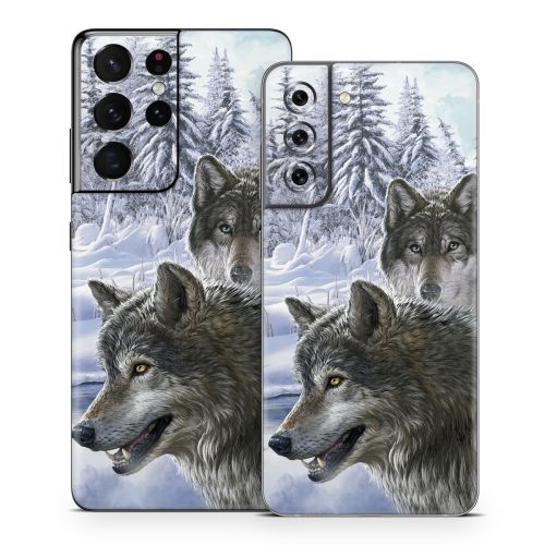 Snow Wolves Samsung Galaxy S21 Series Skin