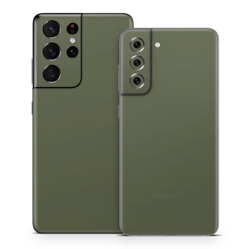 Solid State Olive Drab Samsung Galaxy S21 Series Skin