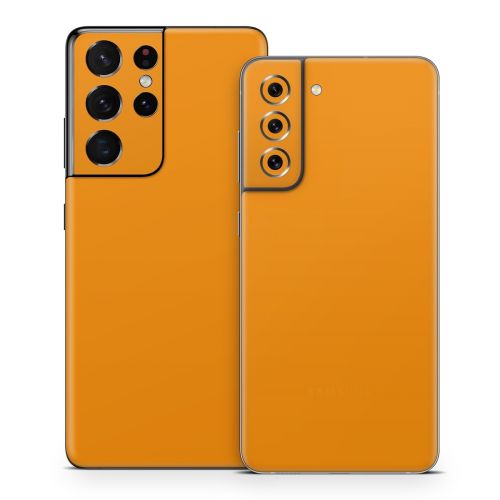 Solid State Orange Samsung Galaxy S21 Series Skin