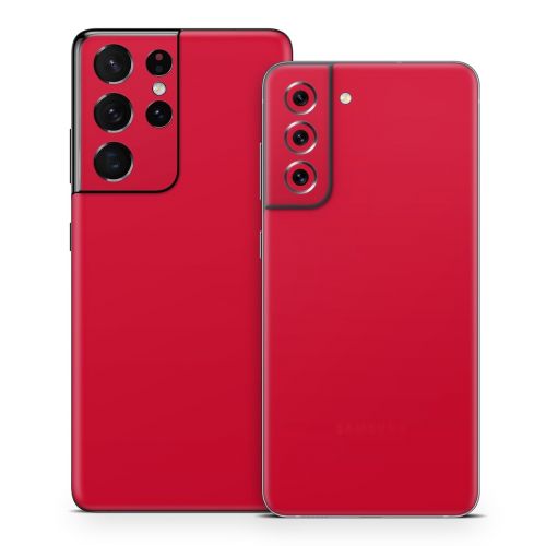 Solid State Red Samsung Galaxy S21 Series Skin
