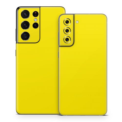 Solid State Yellow Samsung Galaxy S21 Series Skin