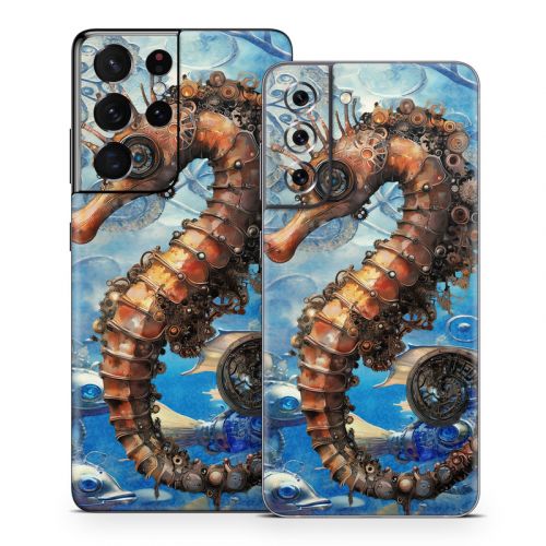 Steampunk Seahorse Samsung Galaxy S21 Series Skin