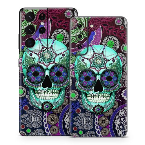 Sugar Skull Sombrero Samsung Galaxy S21 Series Skin