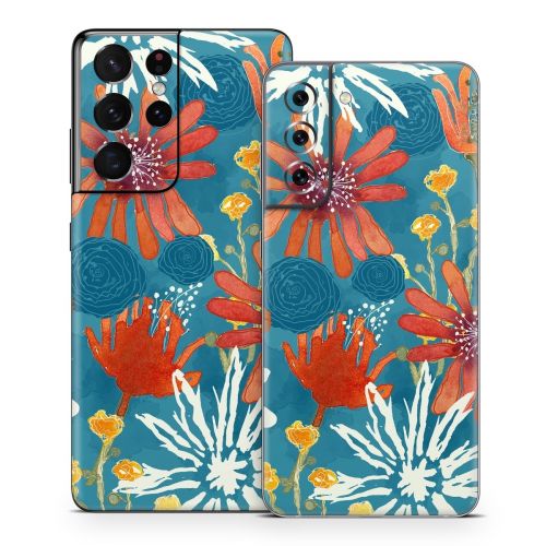 Sunbaked Blooms Samsung Galaxy S21 Series Skin