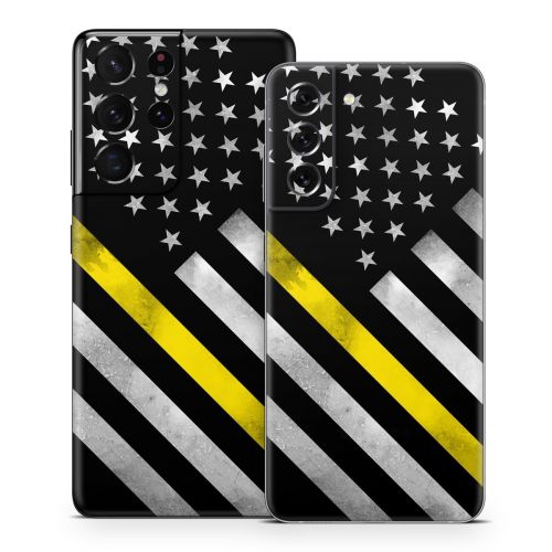 Thin Yellow Line Hero Samsung Galaxy S21 Series Skin