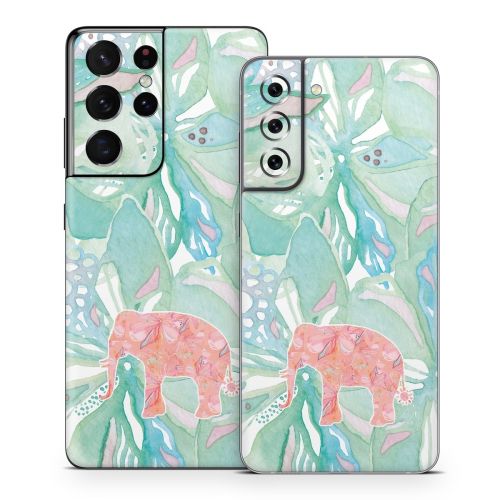 Tropical Elephant Samsung Galaxy S21 Series Skin