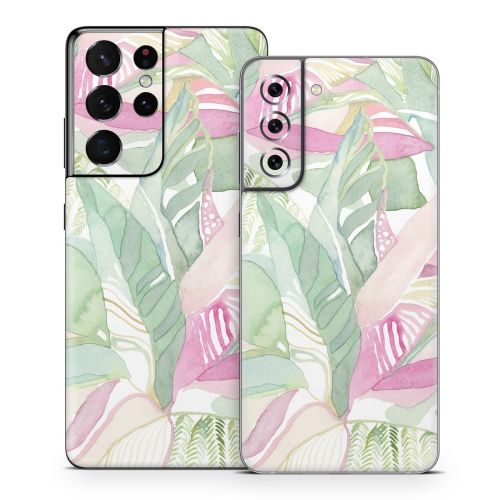 Tropical Leaves Samsung Galaxy S21 Series Skin