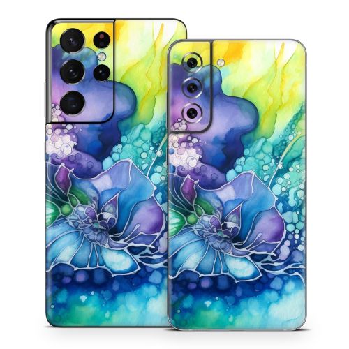 Watercolor Flora Samsung Galaxy S21 Series Skin