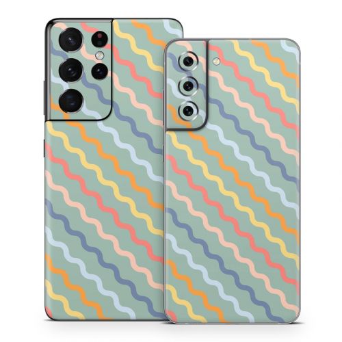 Wavy Diagonal Lines Samsung Galaxy S21 Series Skin