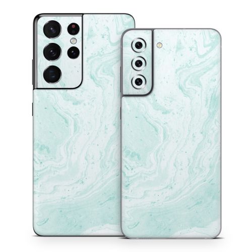 Winter Green Marble Samsung Galaxy S21 Series Skin