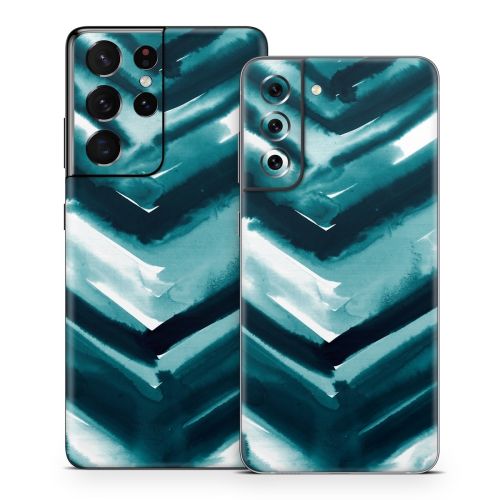 Watercolor Chevron Samsung Galaxy S21 Series Skin
