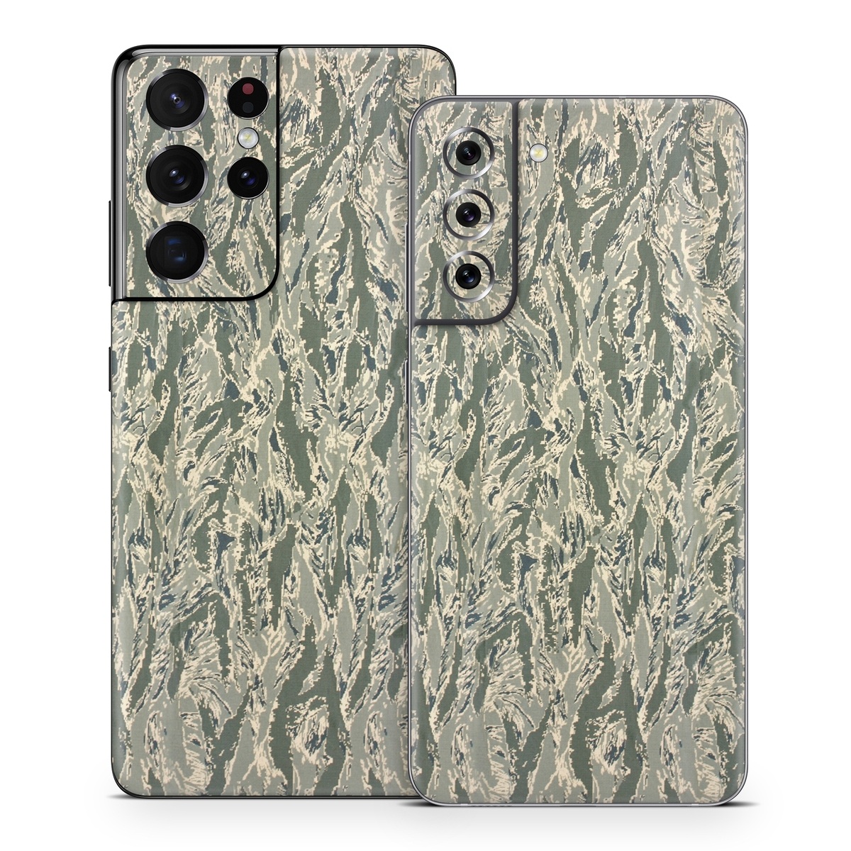 Samsung Galaxy S21 Series Skin design of Pattern, Grass, Plant, with gray, green colors