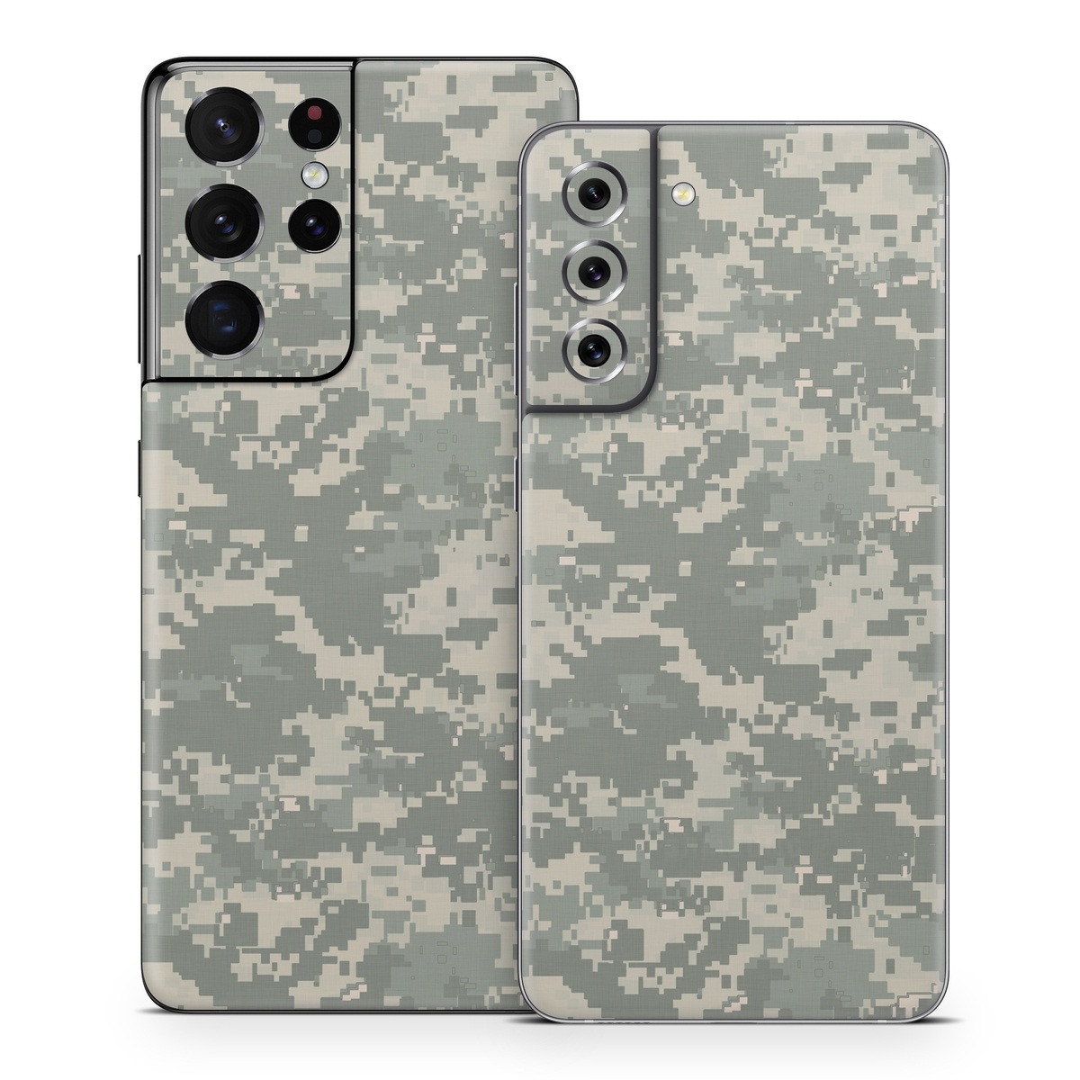 Samsung Galaxy S21 Series Skin design of Military camouflage, Green, Pattern, Uniform, Camouflage, Design, Wallpaper, with gray, green colors
