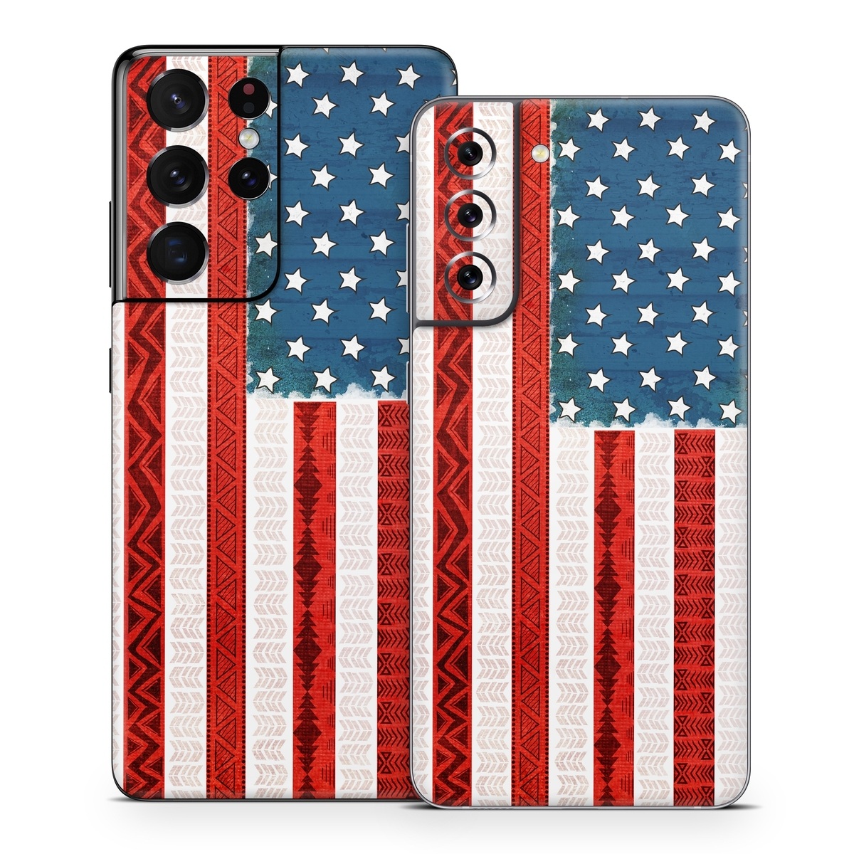 Samsung Galaxy S21 Series Skin design of Flag, Flag of the united states, Red, Flag Day (USA), Line, Pattern, Textile, Independence day, Veterans day, Tablecloth, with red, blue, white colors