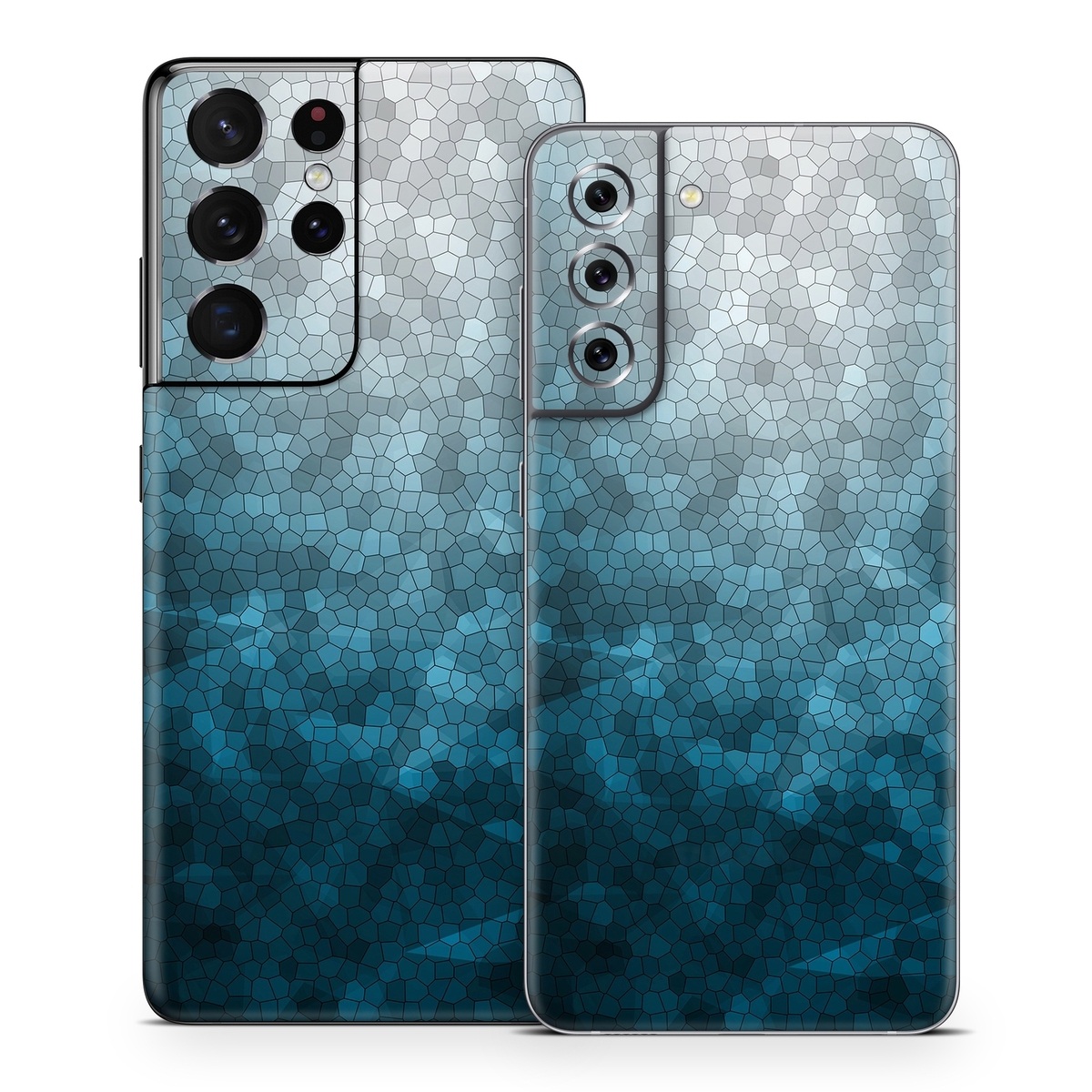 Samsung Galaxy S21 Series Skin design of Blue, Aqua, Turquoise, Green, Water, Teal, Sky, Azure, Pattern, Atmosphere, with blue, white, gray colors