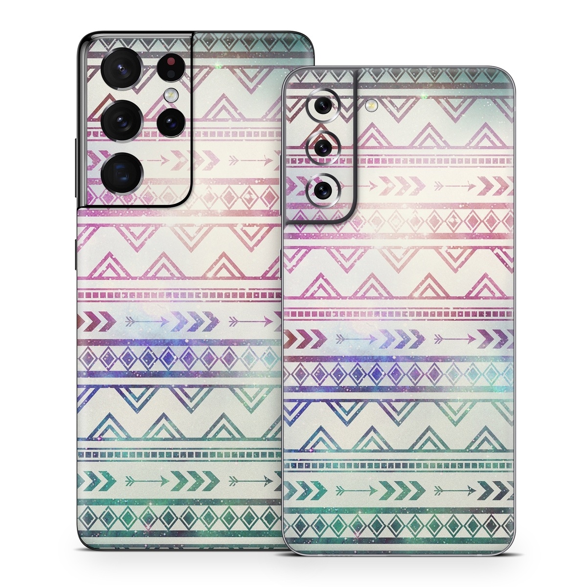 Samsung Galaxy S21 Series Skin design of Pattern, Line, Teal, Design, Textile, with gray, pink, yellow, blue, black, purple colors