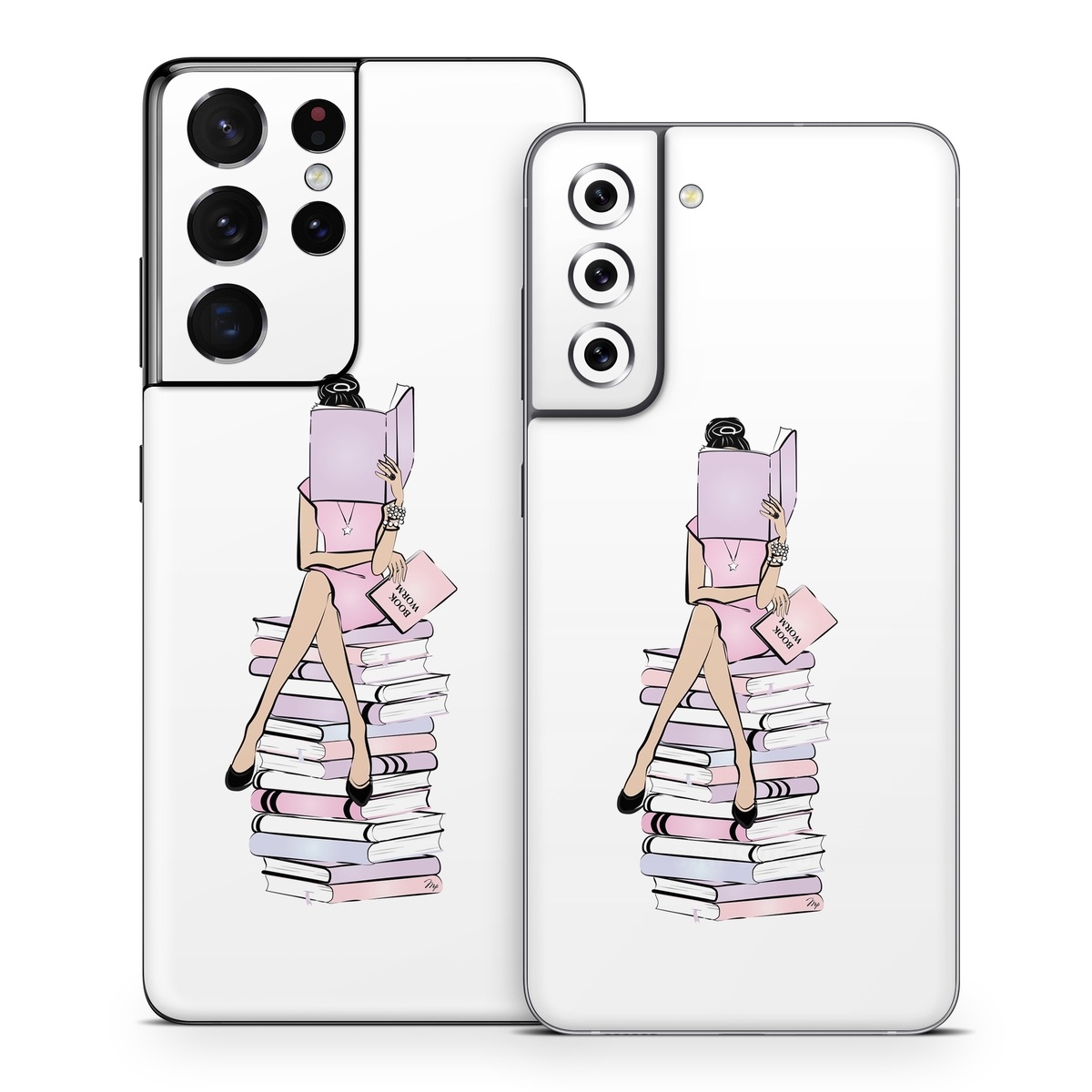 Samsung Galaxy S21 Series Skin design of Gesture, Art, Cartoon, Font, Drawing, Illustration, Painting, Fictional character, Animation, Diagram, with black, white, pink, purple, blue, yellow, brown colors