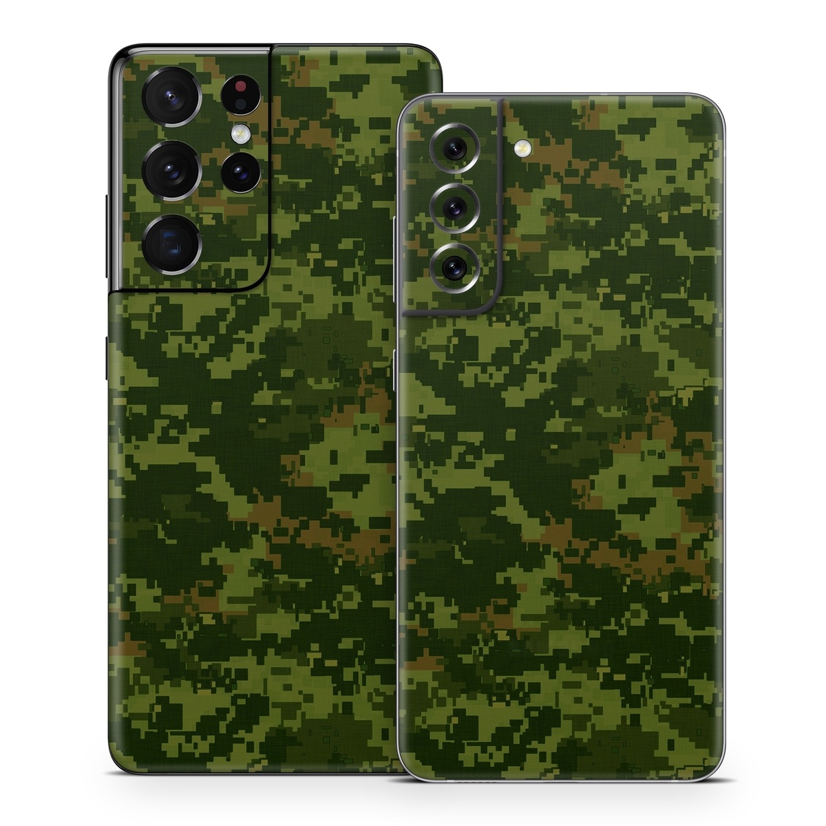 Samsung Galaxy S21 Series Skin design of Military camouflage, Green, Pattern, Uniform, Camouflage, Clothing, Design, Leaf, Plant, with green, brown colors