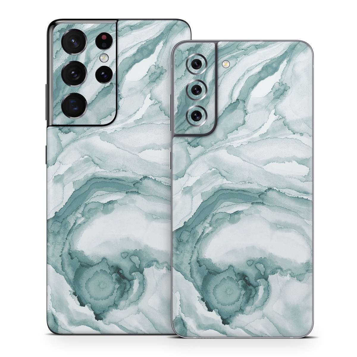 Samsung Galaxy S21 Series Skin design of Liquid, Fluid, Snow, Polar ice cap, Ice cap, Aqua, Melting, Glacial landform, Arctic ocean, Pattern, with blue, gray, white colors