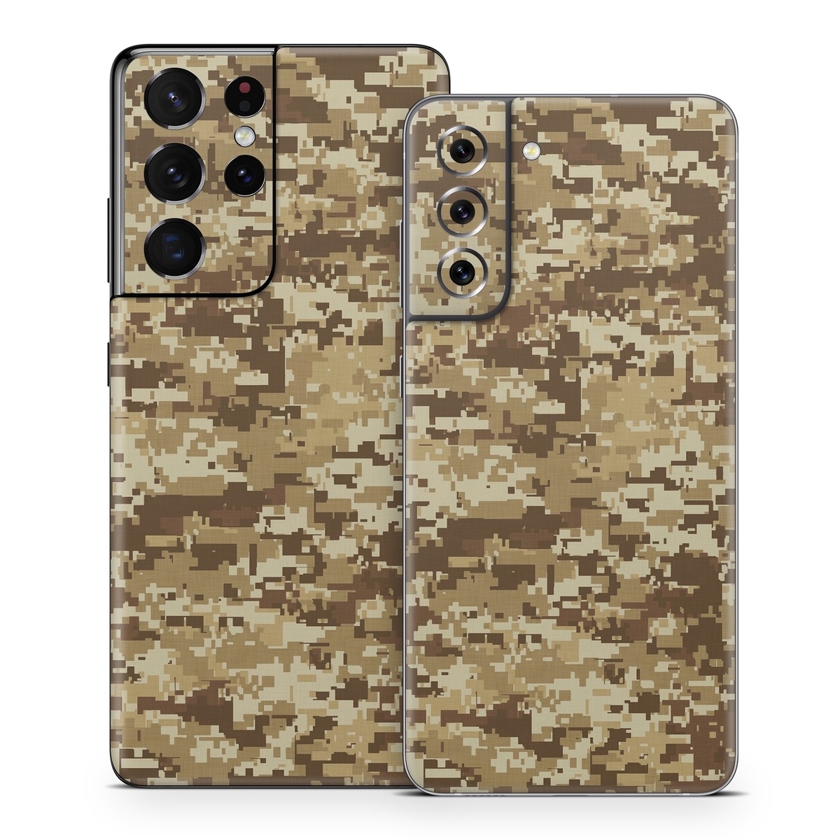 Samsung Galaxy S21 Series Skin design of Military camouflage, Brown, Pattern, Camouflage, Wall, Beige, Design, Textile, Uniform, Flooring, with brown colors