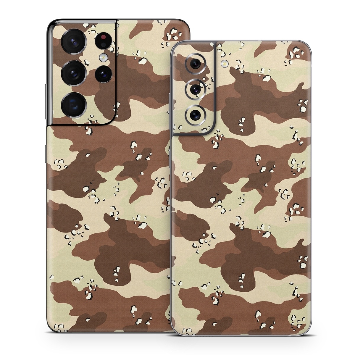 Samsung Galaxy S21 Series Skin design of Military camouflage, Brown, Pattern, Design, Camouflage, Textile, Beige, Illustration, Uniform, Metal, with gray, red, black, green colors