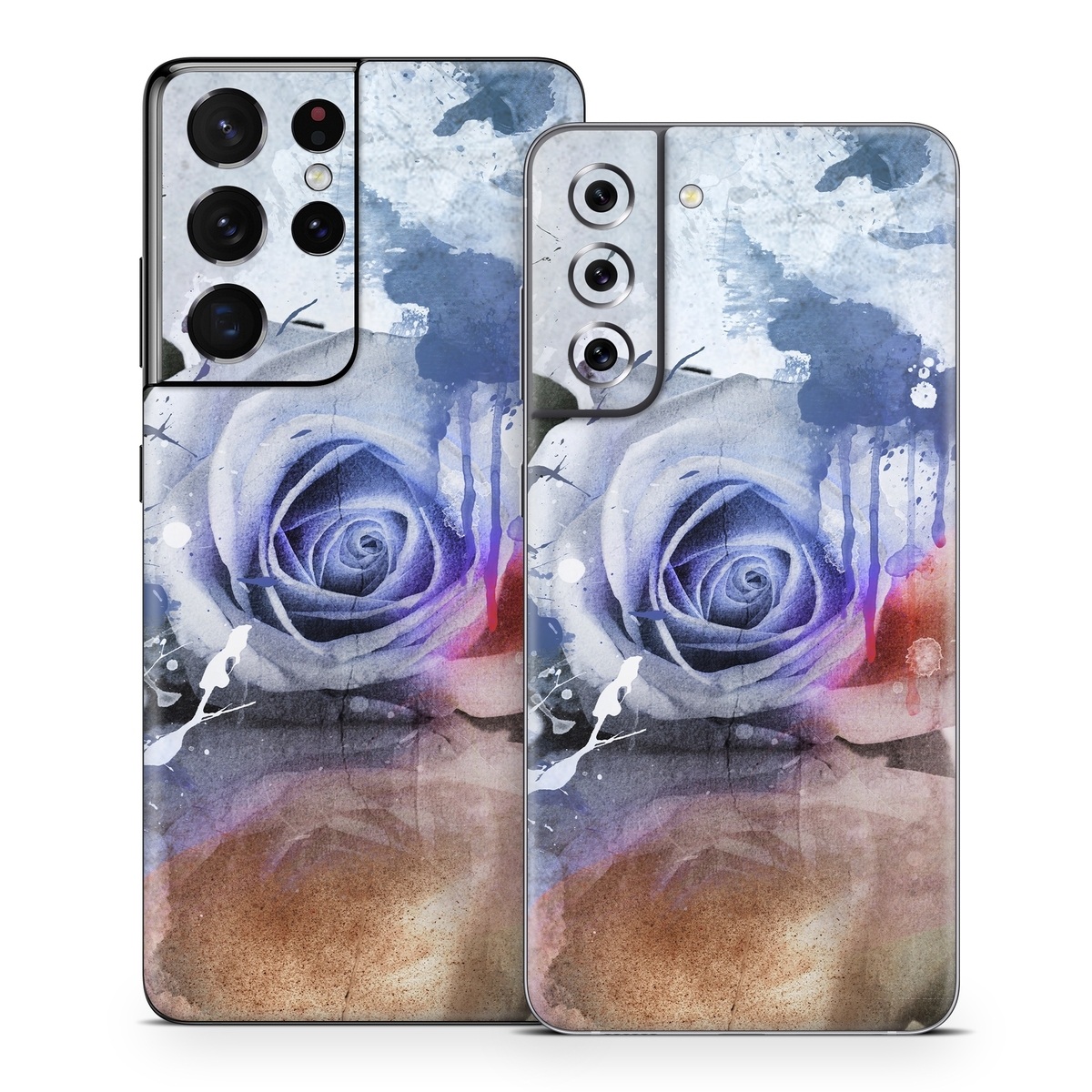 Samsung Galaxy S21 Series Skin design of Watercolor paint, Painting, Illustration, Graphic design, Art, Paint, Visual arts, Design, Acrylic paint, Graphics, with red, white, black, orange, pink colors