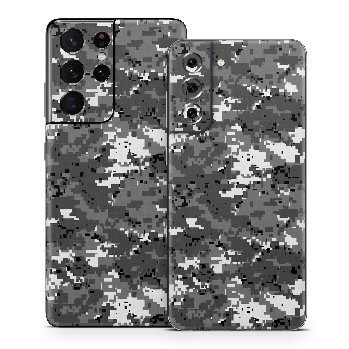 Samsung Galaxy S21 Skin design of Military camouflage, Pattern, Camouflage, Design, Uniform, Metal, Black-and-white with black, gray colors