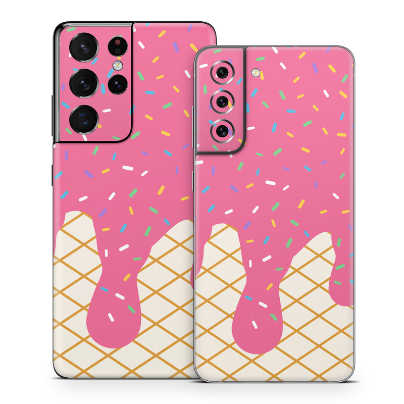 Samsung Galaxy S21 Series Skin design of Graphics, Child art, Wrapping Paper, Pattern, with white, brown, yellow, black, green, pink, orange, blue colors