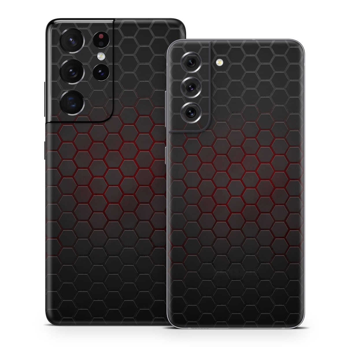 Samsung Galaxy S21 Series Skin design of Black, Pattern, Metal, Design, Mesh, Carbon, Space, Wallpaper, with black, red colors