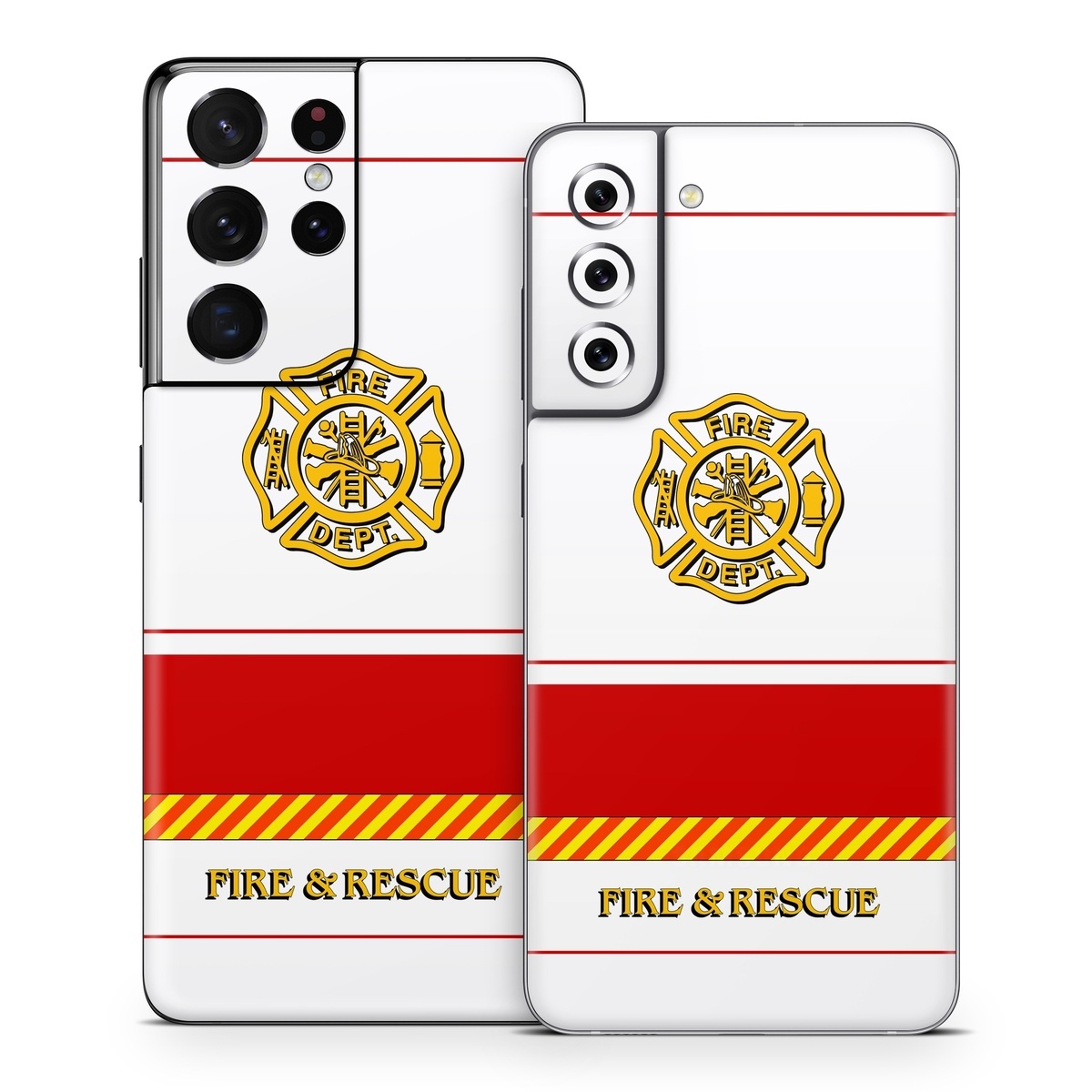 Samsung Galaxy S21 Series Skin design of Military rank, Flag, with white, red, yellow colors