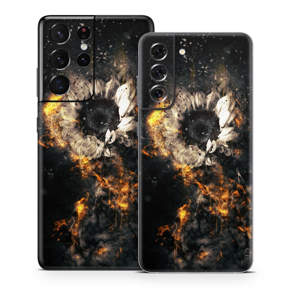 Samsung Galaxy S21 Series Skin design of Nature, Outer space, Sky, Atmosphere, Astronomical object, Space, Darkness, Astronomy, Universe, Nebula, with black, red, green, gray colors