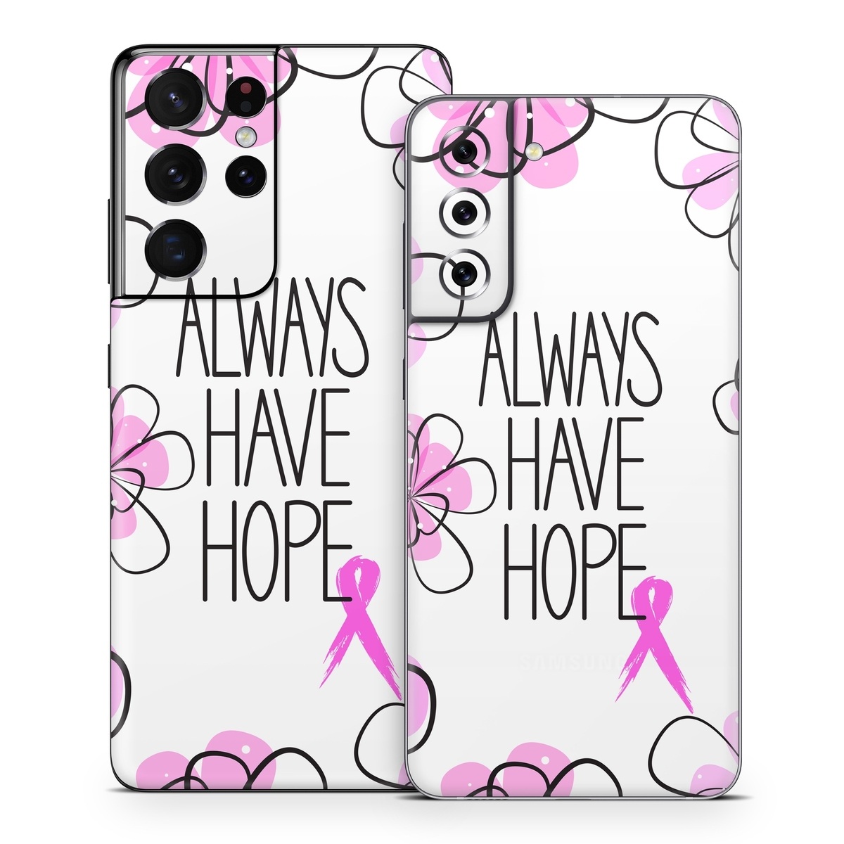 Samsung Galaxy S21 Series Skin design of Pink, Purple, Text, Petal, Line, Magenta, Leaf, Design, Pattern, Plant, with white, gray, pink, black, purple colors