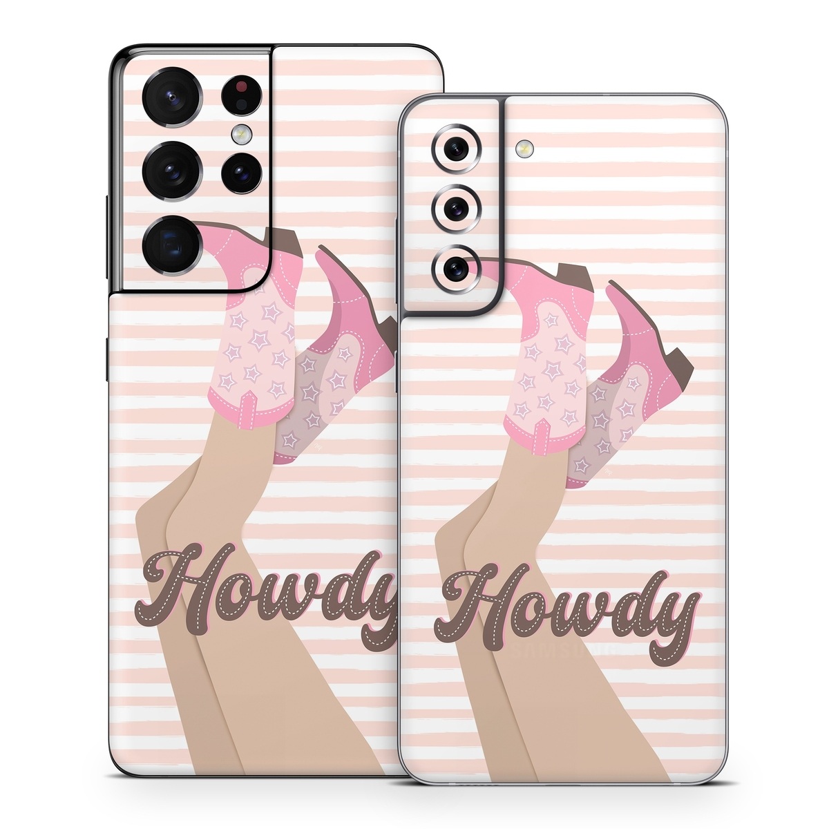 Samsung Galaxy S21 Series Skin design of Hand, Glove, Sleeve, Gesture, Font, Finger, Pink, Material property, Waist, Thumb, with pink, white, brown colors