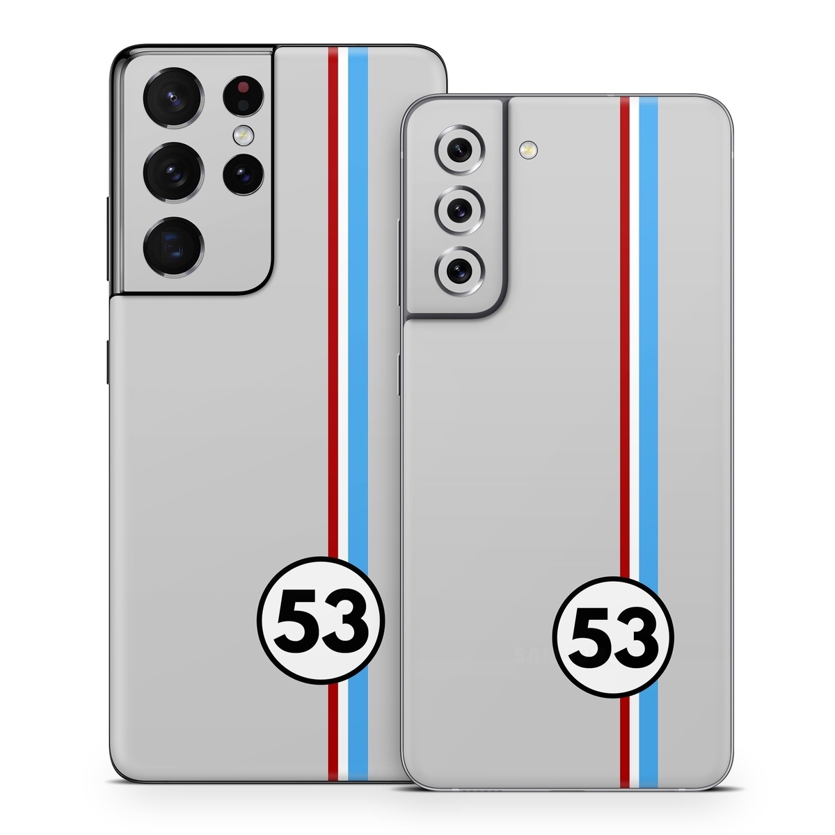 Samsung Galaxy S21 Series Skin design of Line, Sign, Games, with gray, blue, red, white, black colors
