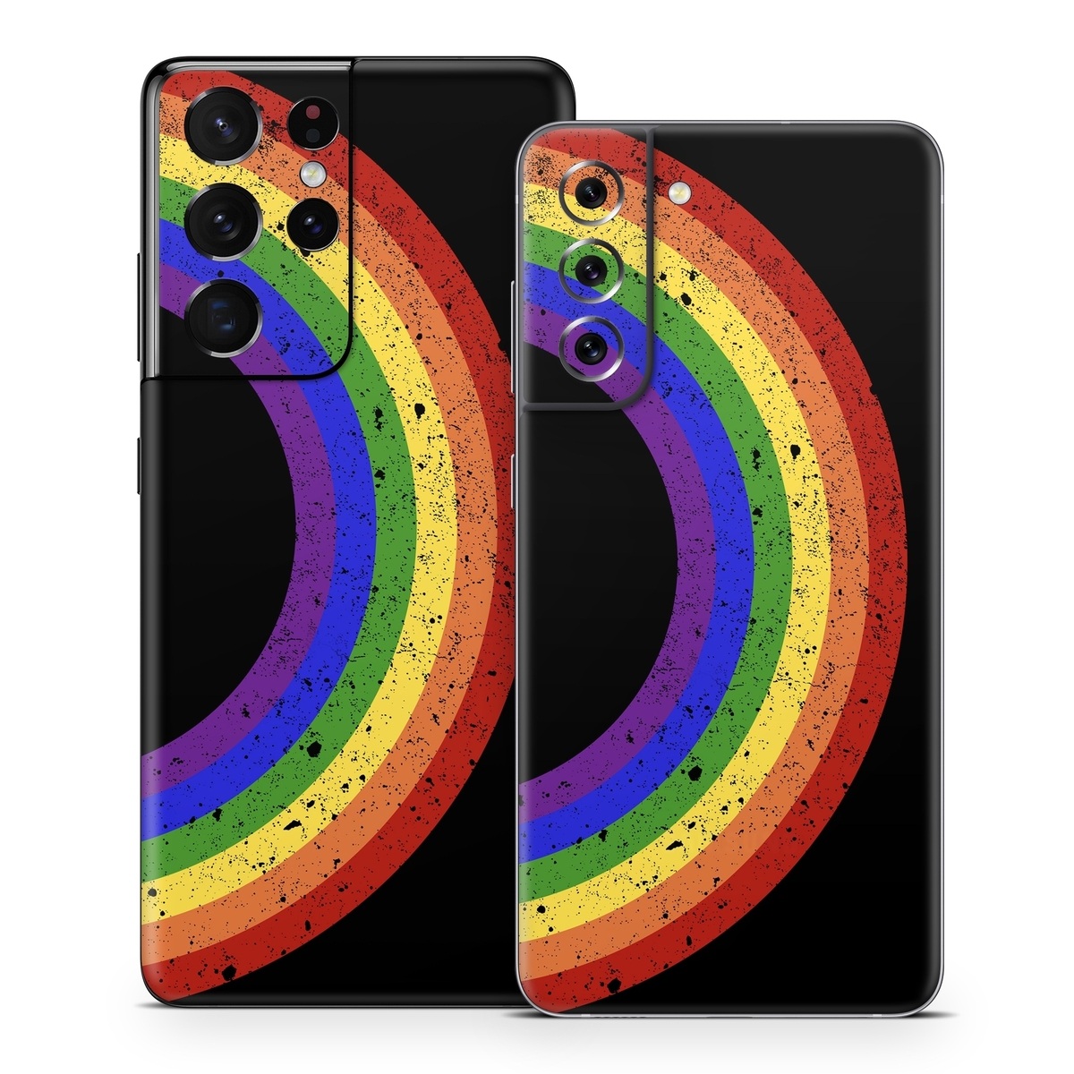 Samsung Galaxy S21 Series Skin design of Colorfulness, Circle, Graphics, Art, with black, blue, purple, green, yellow, orange, red colors