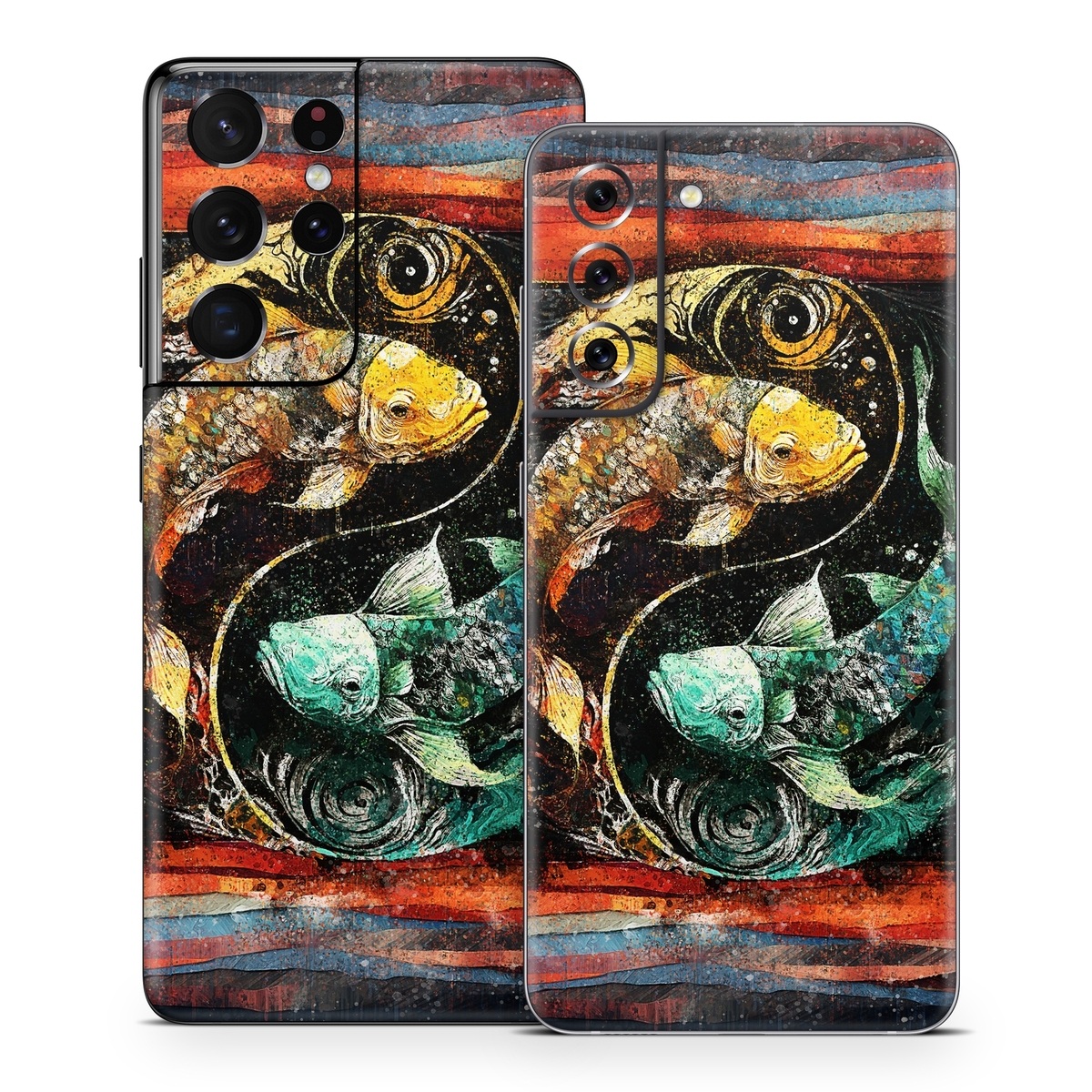 Samsung Galaxy S21 Series Skin design of Art paint, Paint, Painting, Art, Creative arts, Pattern, Visual arts, Mural, Illustration, Graphics, with black, red, blue, yellow, green, orange, purple colors