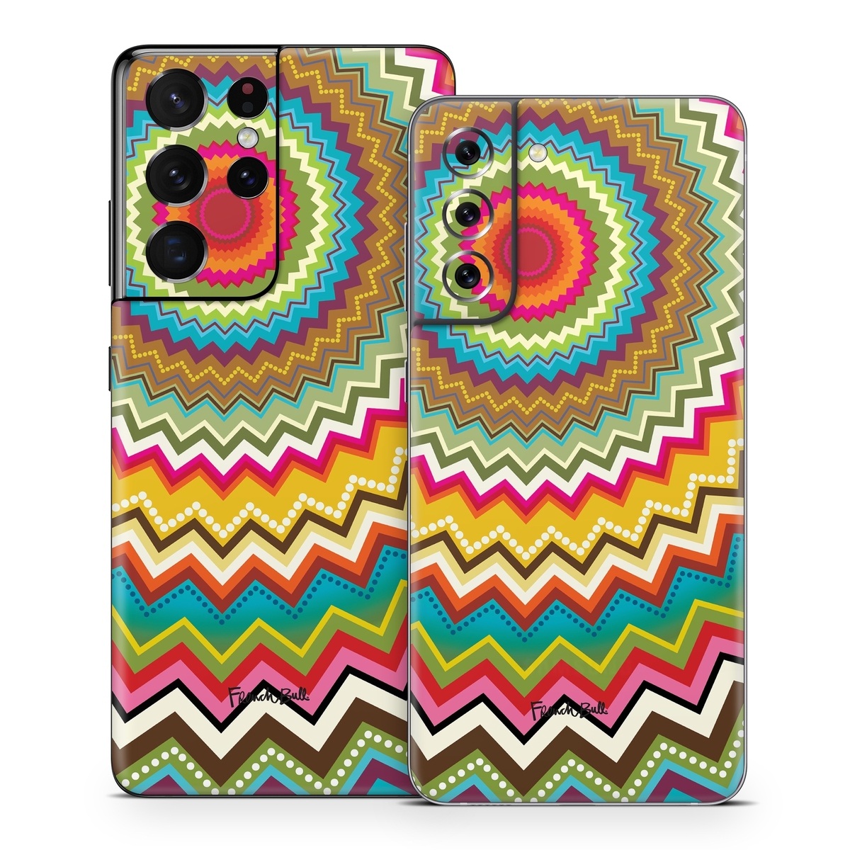 Samsung Galaxy S21 Series Skin design of Colorfulness, Textile, Art, Creative arts, Triangle, Rectangle, Symmetry, Circle, Pattern, Tints and shades, with red, orange, yellow, pink, green, white, black, blue, brown colors