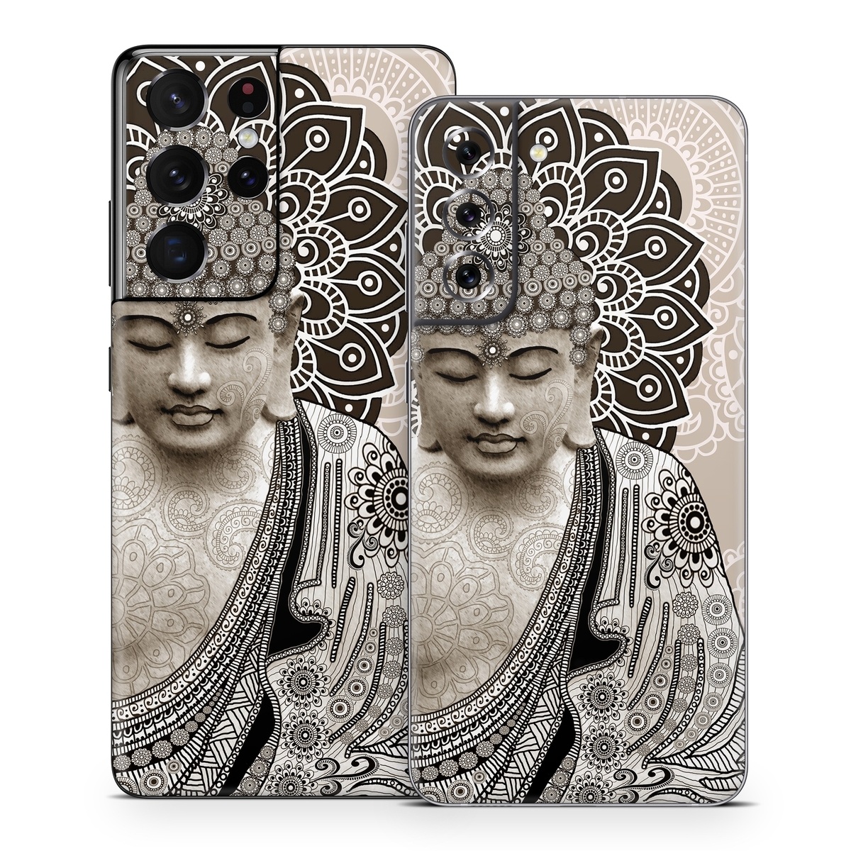 Samsung Galaxy S21 Series Skin design of Head, Illustration, Art, Visual arts, Design, Pattern, Stock photography, Drawing, Black-and-white, Tradition, with gray, black, green, red colors