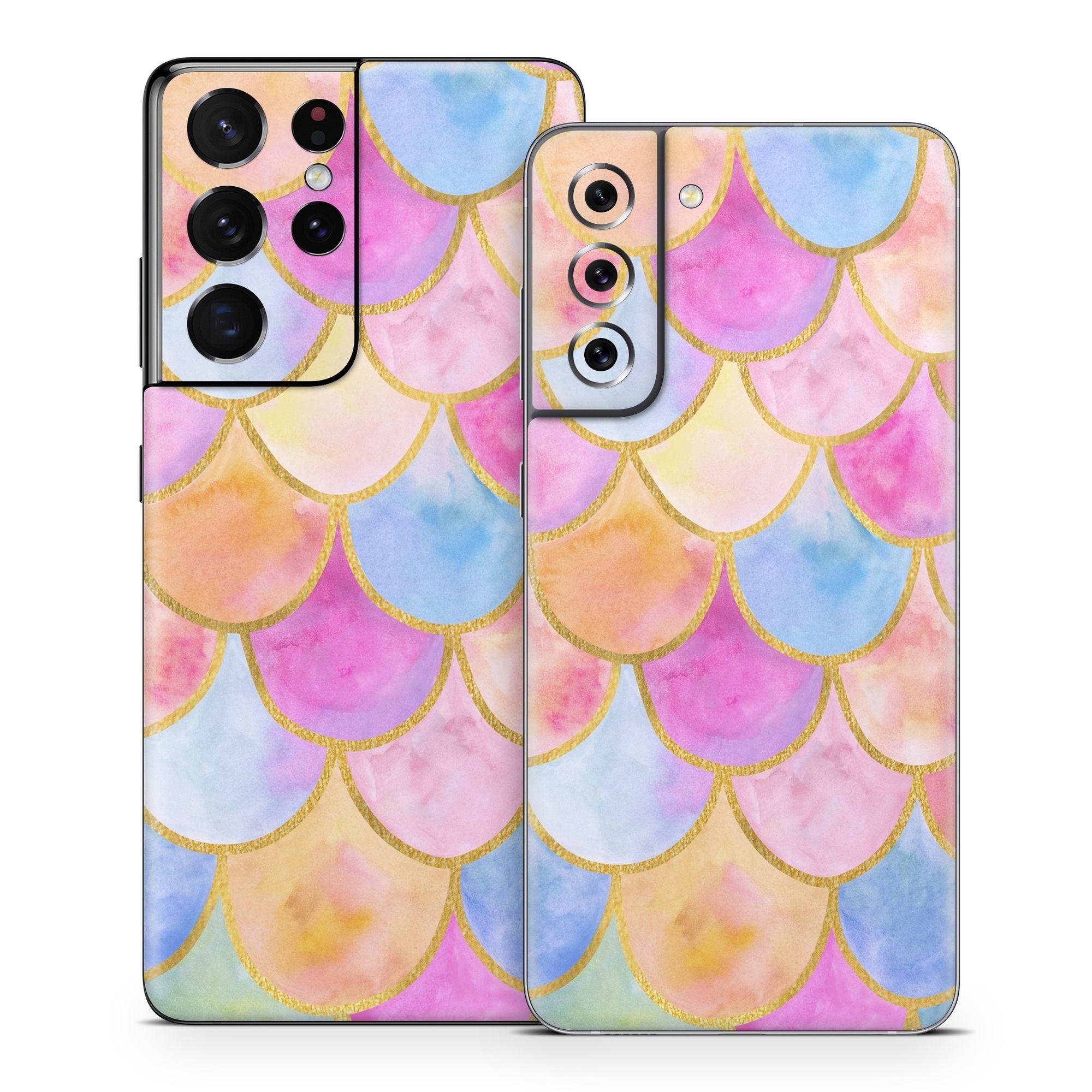 Samsung Galaxy S21 Series Skin design of Colorfulness, Natural material, Pink, Art, Line, Magenta, Red, Creative arts, Circle, Pattern, with pink, purple, blue, orange, yellow, white colors