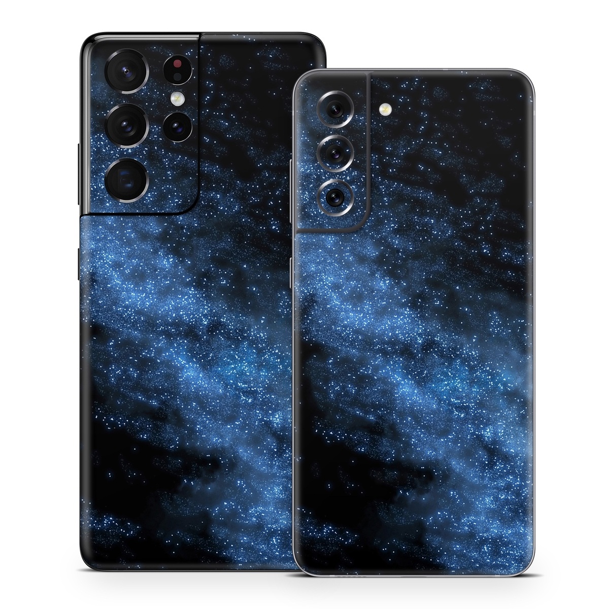 Samsung Galaxy S21 Series Skin design of Sky, Atmosphere, Black, Blue, Outer space, Atmospheric phenomenon, Astronomical object, Darkness, Universe, Space, with black, blue colors