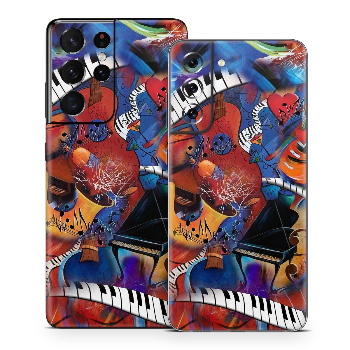 Samsung Galaxy S21 Series Skin design of Art, Graffiti, Mural, Modern art, Street art, Psychedelic art, Fictional character, Graphic design, Visual arts, Animated cartoon, with black, red, blue, gray, green colors
